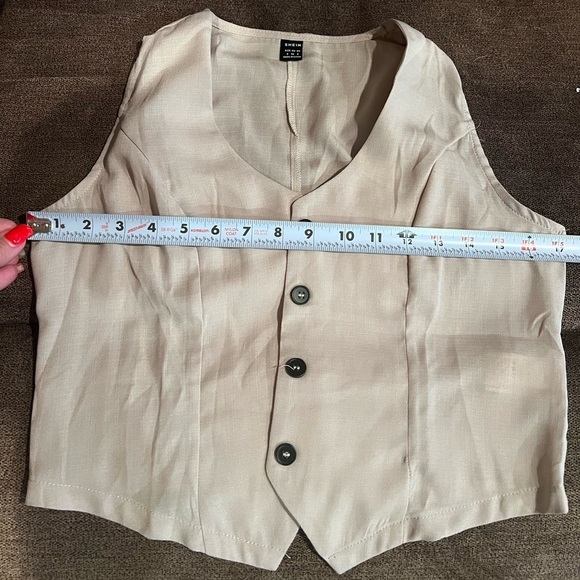 SHEIN vest and slack set, light khaki color. Women’s size small, US 4 - Picture 2 of 9